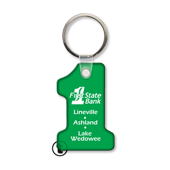 #1 Soft-Touch Vinyl Key Tag - Travel Accessories & Luggage