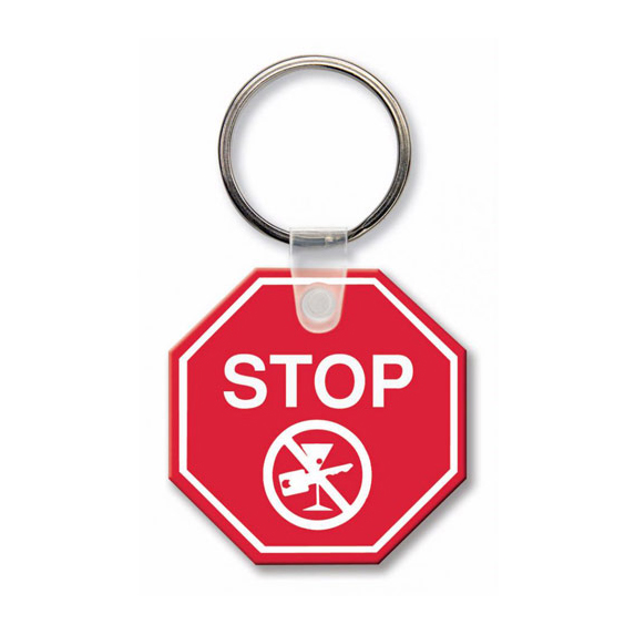 Stop Sign Key Tag - Travel Accessories & Luggage