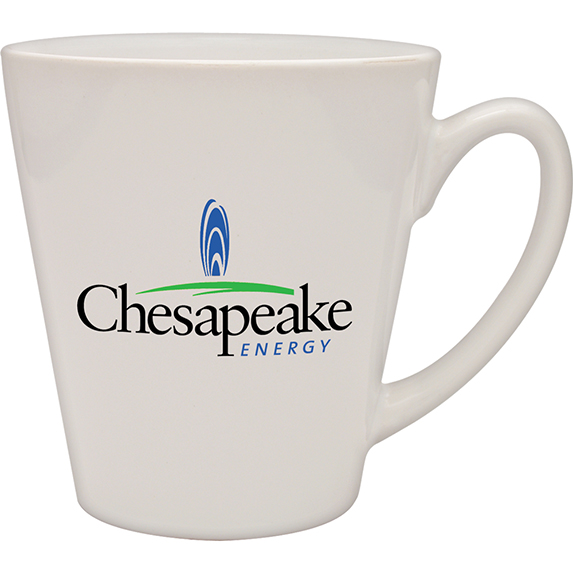 White Pearl Taper Ceramic Cafe Mug          - Mugs Drinkware