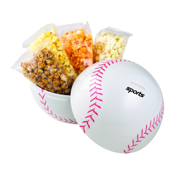 Popcorn Filled Ball Tins - Food, Candy & Drink