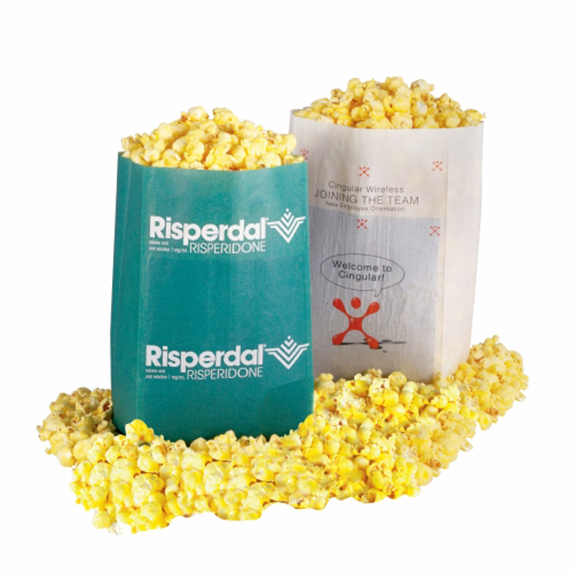 Microwave  Popcorn in a Custom                                                                                                                Printed Bag - Food, Candy & Drink