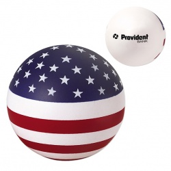 Round Stress Ball with U.S. Flag Design