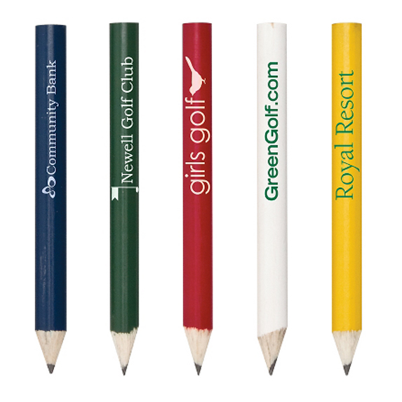 Round Wooden Golf Pencil - Pens Pencils Markers