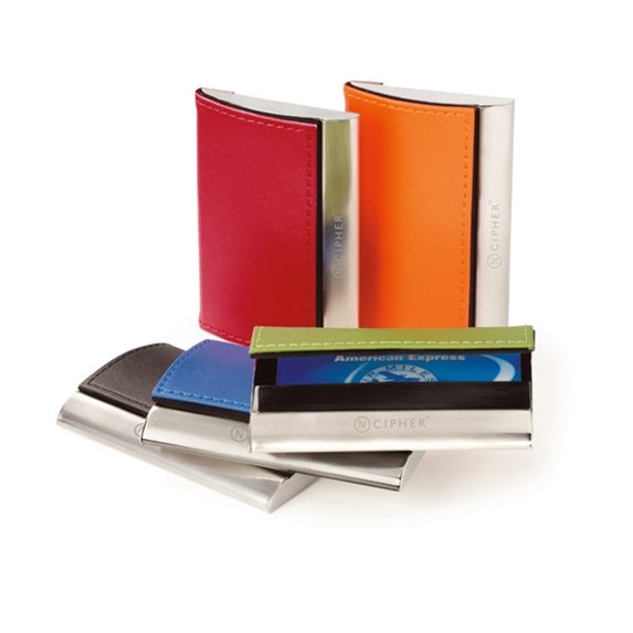 Leather and Chrome Card Case  
 - Travel Accessories & Luggage