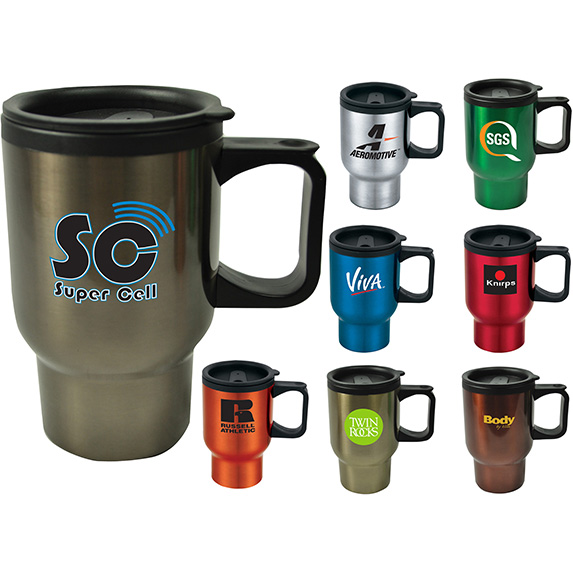 16 oz.  Sommerset Dual Wall Travel Mug - Mugs Drinkware