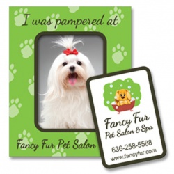 Pet Themed Rectangular Punch out Magnet