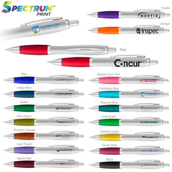 Curvy Silver Matte Ballpoint - Pens Pencils Markers
