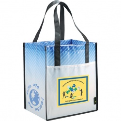 Laminated Non-Woven Tote with Front Pocket