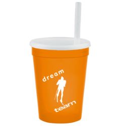 12 oz. Stadium Cup with Lid and Straw
