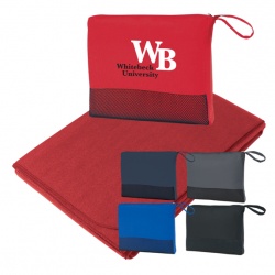 Portable Fleece Picnic Blanket With Pouch