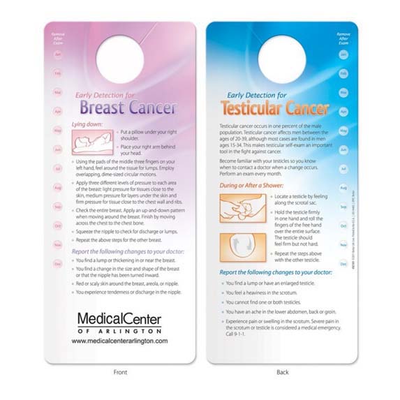 Early Detection Guide for Breast & Testicular Cancer - Health Care & Safety Fitness Products
