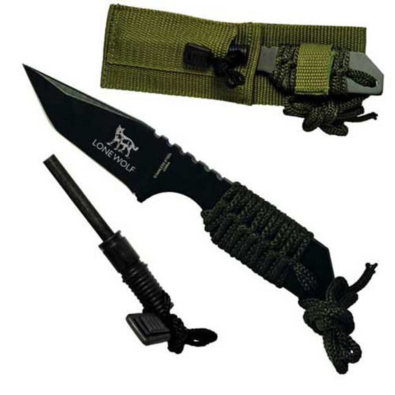 7" Hunting Knife and Fire Starter - Tools Knives Flashlights