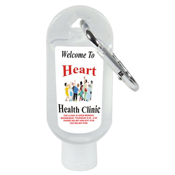 Carabiner Squeeze Sanitizer - Health Care & Safety Fitness Products