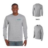 Gildan Ultra Cotton Classic Fit Adult Long Sleeve T-Shirt, 6 oz.- Sport Gray