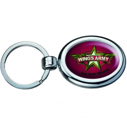 Oval Two Sided Budget Chrome Plated Domed Keytags