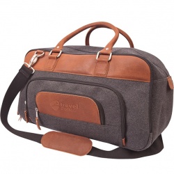 Wool Blend Duffel with Leather Trim
