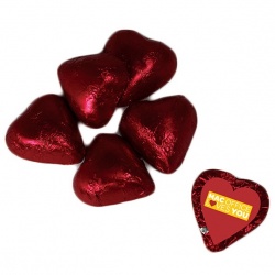 Foil Wrapped Chocolate Hearts