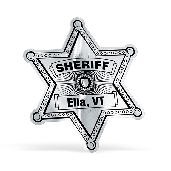 Sheriff Star Lapel Stickers on Rolls - Awards Motivation Gifts