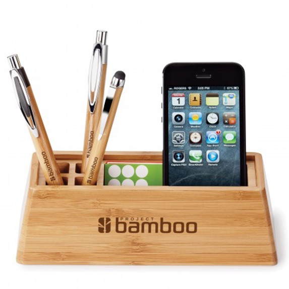 Bamboo Desktop Organizer - Awards Motivation Gifts