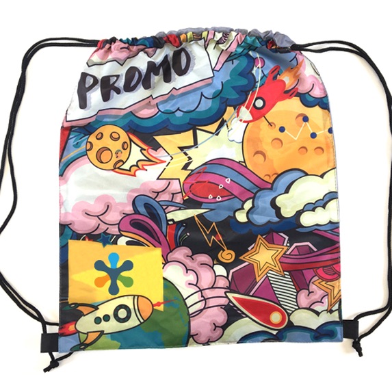 Custom Full Color, Full Bleed Drawstring Bag - Bags