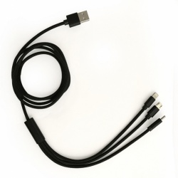 4ft, 3-in-1 charging cable