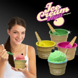 Ice Cream Bowl and Spoon Sets - Variety of Colors