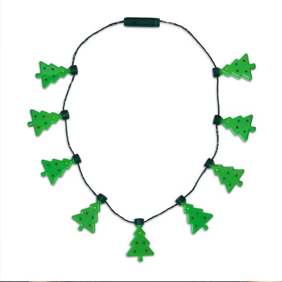 LED Christmas Tree Necklace - Puzzles, Toys & Games
