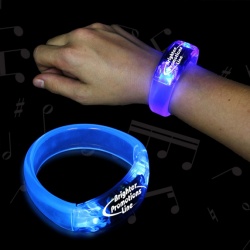 Blue Sound Activated LED Bangle Bracelets 