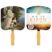 Religious Sandwich Hand Fan with Full Color on Second Side - Travel Accessories & Luggage