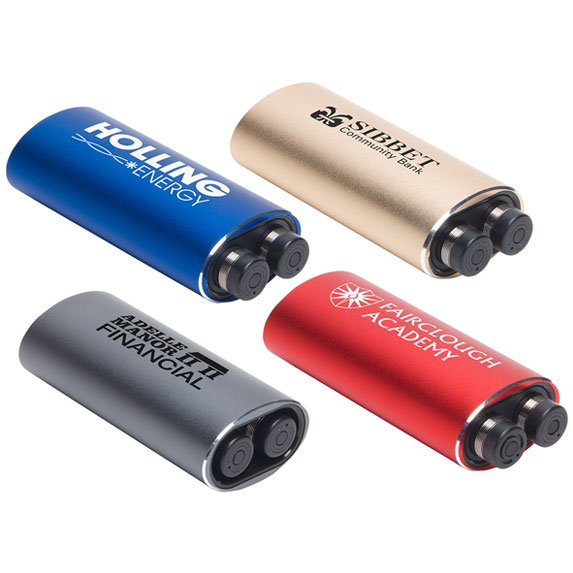 Bluetooth earbuds and power bank combo