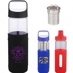 16 Oz Glass Bottle with Silicone Sleeve