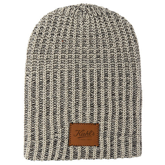 Leather Patch Beanie - Apparel