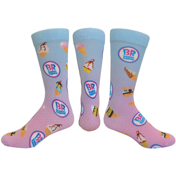 Flat Knit Dress Sock with DTG Printing - Apparel