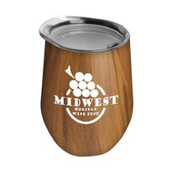 Woodtone 10 oz. Stainless Steel Stemless Wine Tumbler