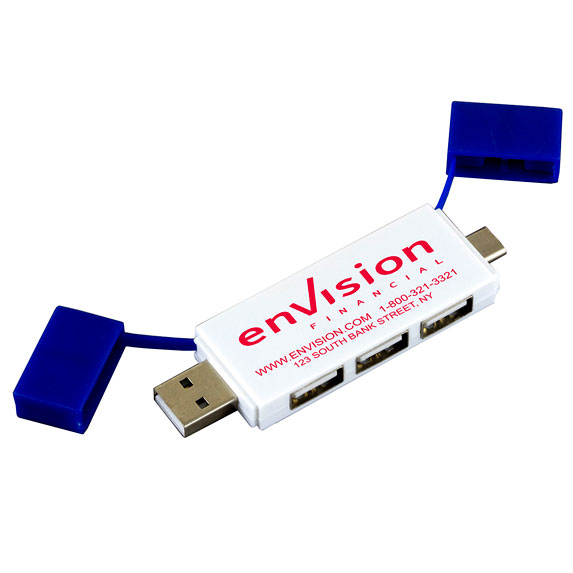 3 Port Mini USB Hub with Type C Adapter - Technology