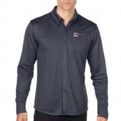 Men's Knit Jacquard Button-Down Shirt