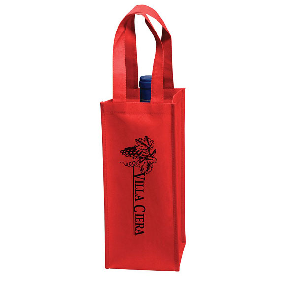 Vineyard Collection's Single Bottle Non-Woven Wine Tote - Bags