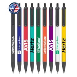 Colored Click Pens with Black Trim