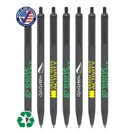 Recycled Plastic Click-A-Stick Pens - Pens Pencils Markers