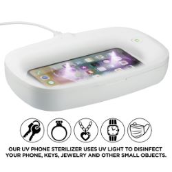 UV Phone Sterilizer with Wireless Charging Pad