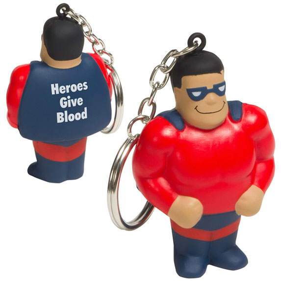 Super Hero Tress Reliever Key Chain - Puzzles, Toys & Games