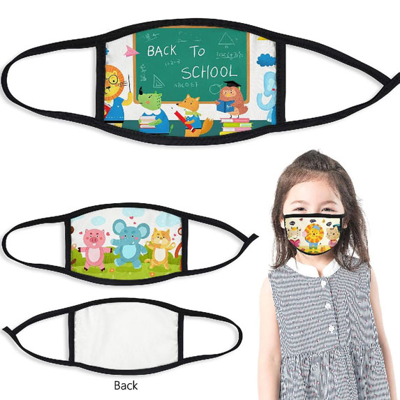 100% Polyester Children's Full Color Face Mask - Health Care & Safety Fitness Products