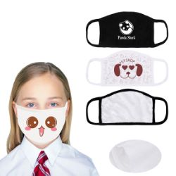 Reusable 2-Ply Full Color Kid's Face Mask
