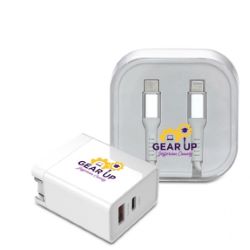 Fast Charging Wall Adapter and USB-C to Lightning Cable Gift Set
