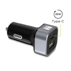 Dual USB-C + USB-A Fast-Charging Car Charger