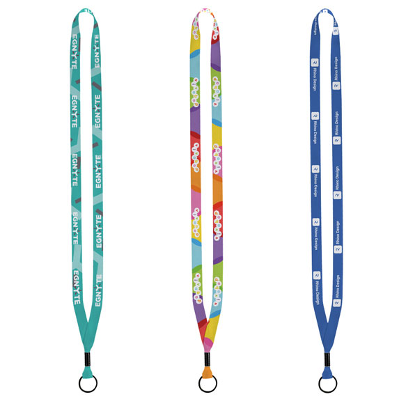 12" Dye Sublimated Lanyard with Metal Crimp and Split Ring - Awards Motivation Gifts