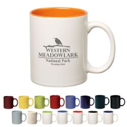 11 oz. Colored Stoneware Mug with C-Handle