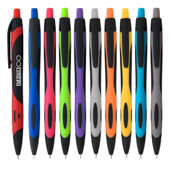 Two-Tone Sleek Rubberized Pen - Pens Pencils Markers