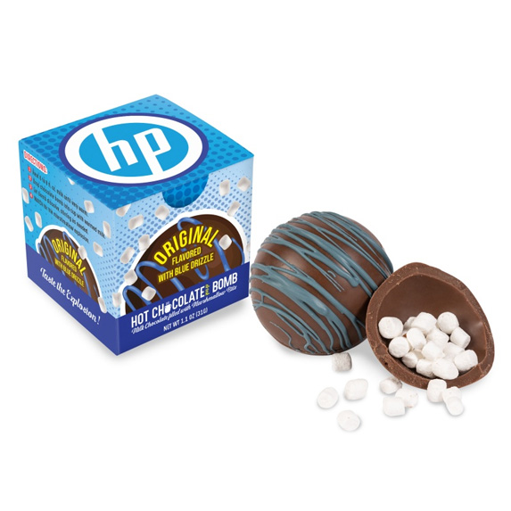 Blue Drizzle Hot Chocolate Bomb in Full Color Gift Box - Food, Candy & Drink